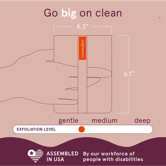 NWT Cleanlogic Bath and Body Sensitive Skin 2-in-1 Large Body Exfoliator - Picture 4 of 9